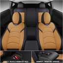 NS YOLO Full Coverage Leather Car Seat Covers Full Set Custom Fit for 2020 2021 2022 Tesla Model Y with Waterproof Leatherette in Automotive Interior Accessories (Black and Earth Yellow)
