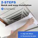 4 PCS 24"12" Ceiling Air Diverter for 2'x2' Diffusers, Fits Standard Grid & T-Bar Ceilings, Redirects Airflow from Vents, Snap-in Installation, White Plastic Vent Deflector for Home & Office
