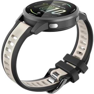 Compatible with Garmin Venu 3S / Venu 2S / Vivoactive 4S/ Vivomove 3S/Venu 4 41mm, Stripe Silicone 18mm Band Soft Rubber Breathable Sport Strap Quick Release Wristband Loop for Men Women