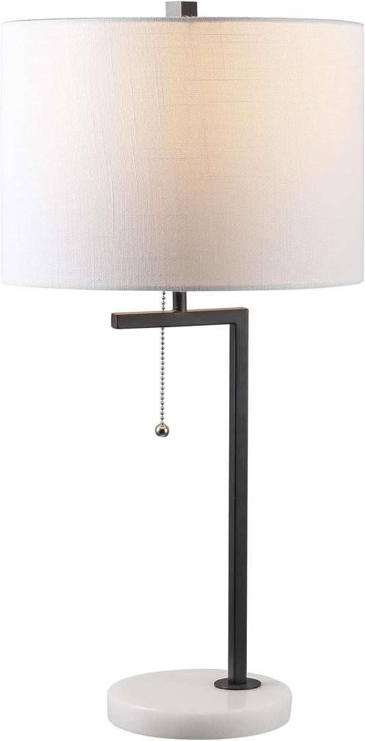 JONATHAN Y JYL1043B Alyssa 24.5" Metal/Marble LED Table Lamp for Bedroom, Living Room, Office, College, Book Case, Nightstands and Coffee Table, Black