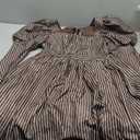 Regency Dress for Women Empire Waist Regency Era Costume Victorian Tea Party Brown Striped Ball Gown Size XS