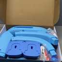 KIZZYEA Toys for 1 2 3 Years Old Boys Girls, Toddler Basketball Hoop & Soccer Goal, Montessori Toy, Interactive Musical Sports Toys with Light, Christmas Birthday Gifts for Baby Kids Age 12-18 Months (Blue)