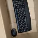 Logitech MK345 Wireless Keyboard and Mouse Combo with Palm Rest, 2.4 GHz USB Receiver, Compatible with PC, Laptop, Black