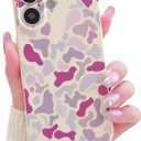 for iPhone 16 Plus CaseCute Aesthetics Leopard Print Camo Pattern for Girls Women Thin and Light Phone Protective Case,Soft TPU Shockproof Anti-Slip,for iPhone 16 Plus-Yellow
