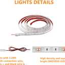 Marine Submersible Boat LED Strip Lights, 12V 8FT IP68 Waterproof Underwater Boat Lights, Boat Interior Light, Boat Deck Light Courtesy Lighting for Fishing Pontoon Kayak Boats, White