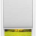 Redi Shade No Tools Easy Lift Trim-at-Home Cordless Cellular Blackout Fabric Shade White, 60" W x 64" L, (Fits windows 43"- 60")