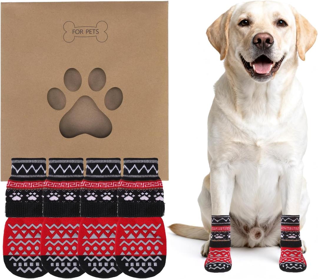 KOOLTAIL Dog Socks Shoes for Hot Pavement, Breathable & Warm Winter Dog Booties to Prevent Licking Paws for Small Medium Large Senior Dogs,Non Slip Grippy Pet Boots & Paw Protectors for Hardwood Floor