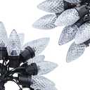 Brightown Accessory C9 LED Christmas Lights, 16Ft Outdoor String Lights with 25 LED Strawberry Plastic Bulbs, Without Plug, Extension Cord, 2 Pack