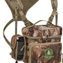 Binocular Harness Chest Pack with Rangefinder Pouch, Bino Harness with Rain Cover for Hunting (Medium)