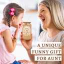 Pawzity Aunt Gifts - Auntie Gifts from Niece Nephew - Birthday, Mothers Day, Christmas Gift for Auntie Aunty - Gift for New Aunts, To Be Aunts - 16 Oz 2-sided Can Glass