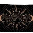 Mystical Boho Moon Phases Body Pillow Covers 20x54, Witchy Celestial Sun and Moon Astrology Long Body Pillow Case Cover with Hidden Zipper for Women Men Adults Kids Girls Boys