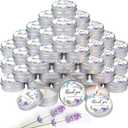MTLEE 50 Pcs Purple Floral Wedding Candles Gift Favors for Guests 1 Oz Lavender Scented Soy Wax Aromatherapy Candle Favors for Bridal Shower Rustic Wedding Party Guests(Purple Flowers)