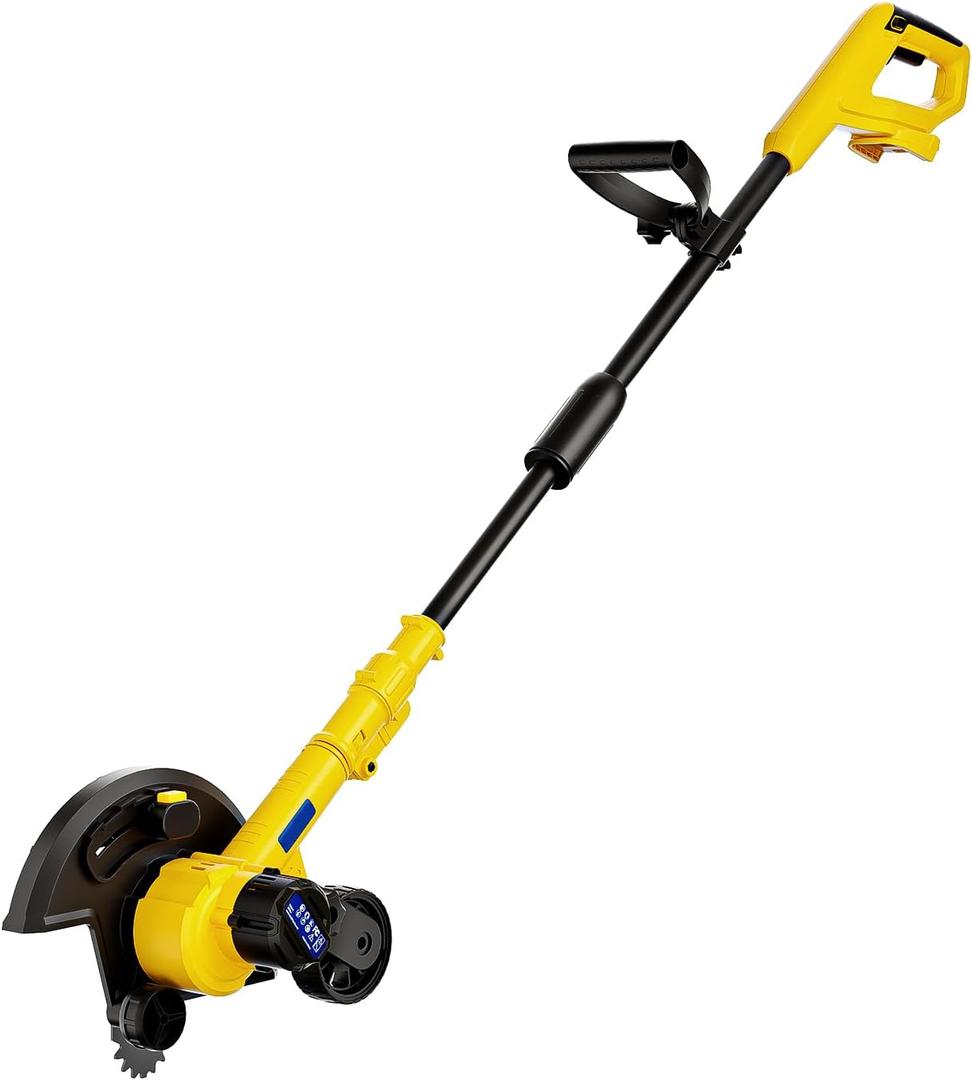 Cordless Edger Lawn Tool Compatible with Dewalt 20V Max Battery, Electric Battery-Powered Edger/Trencher (Tool ONLY) 9Blade, 3 Position Adjustable Depth for Landscaping, Driveways, Borders