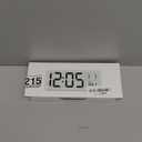 JoFomp LCD Digital Wall Clocks Battery Operated, 8.5" Modern Wall Clocks for Living Room Decor, Simple Digital Wall Clock with Temperature/Date/Time - 12/24H, Small Desk Clock for Bedroom Office (Black)