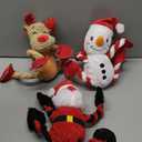 Senneny 3 Pack Dog Christmas Toys Santa,Reindeer and Snowman, Squeaky Toys for Dogs Puppy, Stuffed Plush for Large Medium Small Dogs, Interactive Durable Dog Chew Toys