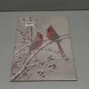 Ebroniah Christmas Cardinal Red Bird Wall Art, Winter Snowy Branches Festive Canvas Wall Art Decor for Living Room, Rustic Vintage Prints Framed Artwork for Walls Bedroom Kitchen Home 12x15in