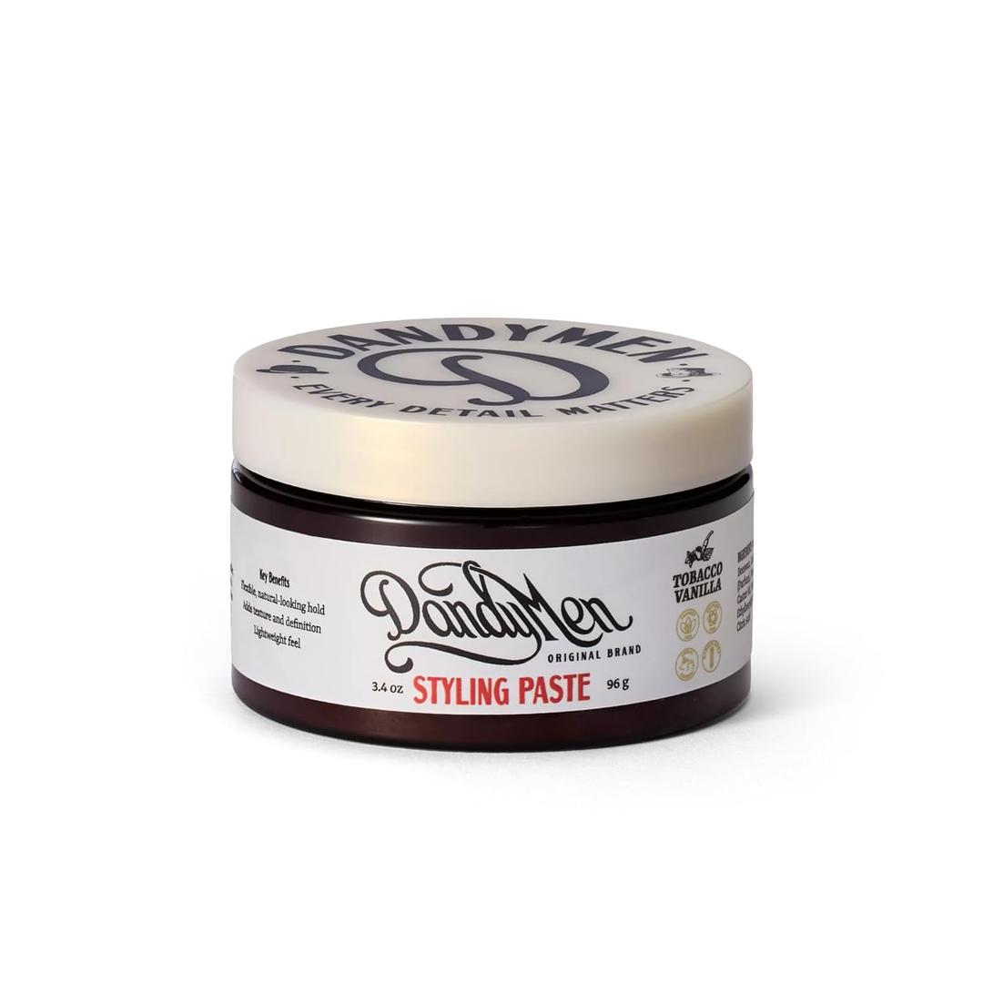 Hair Styling Paste for Men | Medium Hold | Flexible Control & Natural Shine | Beeswax with Pro-Vitamin B5 | Tobacco Vanilla Scent | 3.4 oz, 1-Pack