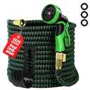 Garden Hose 150 ft, 2025 No Kink Expandable Water Hose 150ft with 10 Function Nozzle, Solid Metal Fittings, Durable Outer Fabric, Lightweight, Flexible, Leak-proof, Stretchy for Watering, Car Washing