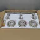 3-Light Brushed Nickel Bathroom Light Fixture Over Mirror Modern Bathroom Vanity Light Vintage Wall Lighting with Clear Glass Shade for Bathroom, Bedroom, Hallway, Cabinet