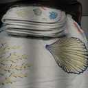 Pamnest Quilt Set Full/ Queen Size, Nautical Coastal 3 Pcs Soft Bed Cover Bedding Set for Kids and Adults, Blue Beach Ocean Starfish Lightweight Bedspread Coverlet with Pillow Sham for All Season