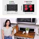 TIDITA Stove Top Covers for Electric Stove 30x22 (Outer) / 28.9x20.8 (Inner) - Acacia Wood Noodle Board Gas Stovetop - Stove Top Covers for Gas Burners, Sink Cover For Counter Space (Walnut color), X-large
