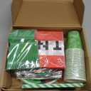 183Pcs Pixel Birthday Party Decorations, Pixel Game Theme Party Supplies Kit, Including Banner, Tablecloth,Hanging Swirls, Plates, Napkins, Cups, Forks, Cake Toppers, Drinking Straws, Serves 24 Guests