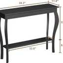 ChooChoo Narrow Console Table, Chic Accent Sofa Table, Entryway Table, 39.3 Inch, Black