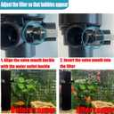 158GPH Small Aquarium Filter, UV Sterilizer for Aquarium for 10-45 Gallon Tank, Internal Pump for Turtle Betta Fish Tank Filter Silent 4-in-1 Green Killing Machine with Fish Tank Filters Deodorization