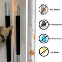 Miaowater 4 PCS Refrigerator Door Handle Covers Kitchen Appliance Decor Handles Anti-Skid Anti-Static Protector Fridge, Dishwasher Oven Keep Off Fingerprints,Food Stains (Black)