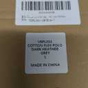 Polo Shirts for Men Long Sleeve Plain Pocket Classic Mens Casual Shirts
(Gray, L)