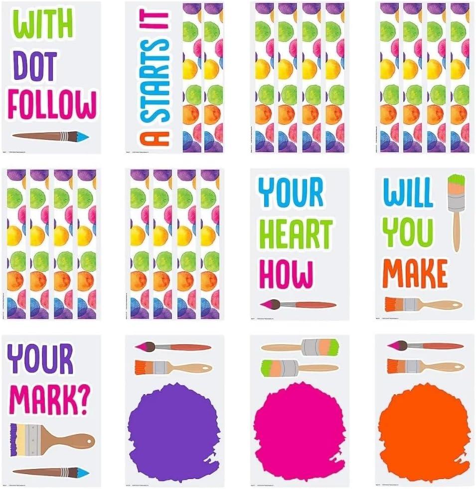 Social Emotional Learning Collaborative Dot Classroom Bulletin Board Set - 52 Piece