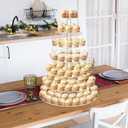 Large 7 Tier Cupcake Stand for 100 Cupcakes, Clear Round Cupcake Stands, Acrylic Wedding Cupcake Tower Stand, Cupcake Display Stand for Dessert Table, Cupcake Tier Stands