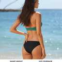Tempt Me Women Cheeky Bikini Swimsuit Bottom - High Cut Bathing Suit Bottoms Low Rise Brazilian Swim Bottom 2025 Swimwear (Black, XXL)