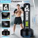 Heavy Freestanding Punching Bag for Adults, 70'' Standing Punching Bag Heavy Bag with Boxing Gloves, Women Men Boxing Training Equipment Kickboxing Bags for Beginners Training MMA Fitness Home Gym