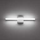 Combuh Modern Bathroom Light Fixtures Over Mirror 16 Inch IP44 9W Chrome Vanity Light Bar for Bathroom Wall Light Fixtures Cool White 6000K