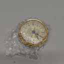 Hicarer 2.8 Inch/ 70 mm Mini Quartz Clock Insert Round Clocks Head Insert Roman Number Replacement Movement White Face (Gold Trim)