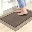 Kitchen Rugs and Mats, Washable Non-Skid Kitchen Mats for Floor, Large Runner Rugs for Kitchen Floor, Front of Sink, Hallway, Laundry Room (Brown, 17"x32")