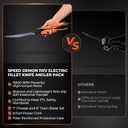 KastKing Speed Demon 110v Electric Fillet Knife, Precision Cut with High Torque Motor, ETL Certified Safety, Balanced Lightweight Handle, 2 Sets of Stainless-steel Blades