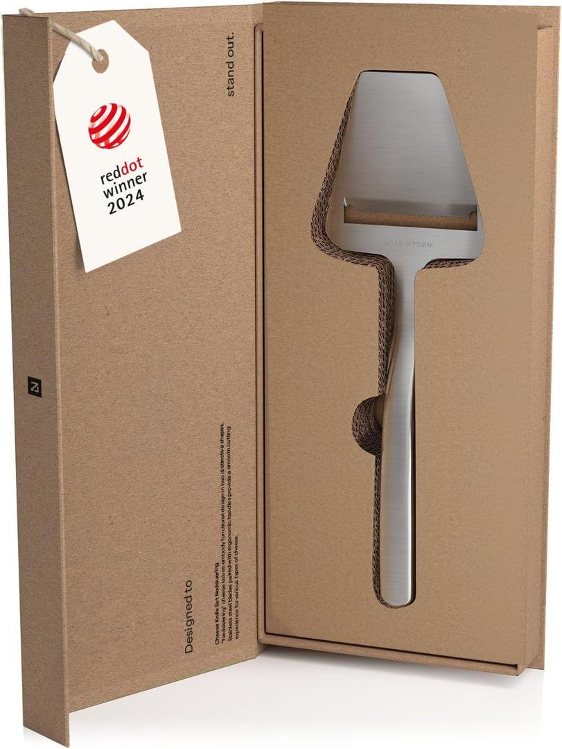 LARS NYSM Cheese Cutter I Cheese Slicer Made of Stainless Steel I Manual Slicer (Stainless Steel)
