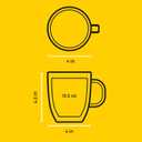 JoyJolt Savor Double Wall Insulated Glasses - Coffee Mugs (Set of 2) - 13.5-Ounces