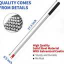 One Pair Upgrade Garage Torsion Spring Winding Rods, Winding Bars with Non-Slip Handle for Adjusting or Replacing Garage Door Tension Springs - Size 17.3"