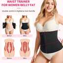 Gotoly Waist Trainer for Women Zipper Corset Shapewear Tummy Control Faja Body Shaper Waist Cincher Workout Girdle (Black, M)