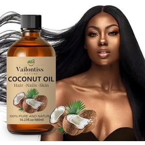Vailontiss Coconut Oil - Carrier Oil for Hair Growth,Relaxing Massage and Body Oil, Pure Non-Greasy Coconut Oil for All Hair Types and Skin(Coconut Oil, 16 Fl Oz)