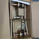 Asidrama 4 Pack Champagne Bronze Privacy Door Handles, Door Lever with Door Knobs Indoor for Bedroom or Bathroom, Heavy Duty Door Handles Interior with Locks for Left Right Sided Doors