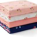Momcozy Muslin Swaddle Blankets, Soft Silky Baby Blankets 47 x 47 inches, Breathable Swaddle Blankets, Newborn Receiving Blanket for Boys and Girls, Pack of 4 