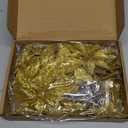 Chunyin 24 Pcs Christmas Poinsettias Artificial Flowers, 6" 4" 3" Glitter Poinsettia Clip on Ornaments Christmas Tree Decorations Indoor Xmas Poinsettias for Wreath Fireplace (Gold)