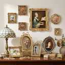 20 Pcs Wooden Vintage Gold Picture Frame Bulk
Antique Wood Photo Frame with Glass Front Backboard, Tabletop Display Wall Hanging Decor, Christmas Jewelry Display