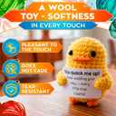 6 x Positive Crochet Duck, Keep Waddling Your Way Handmade Mini Duck Crochet Animal with Inspirational Affirmation Card, Cute Desk Decor Graduation Ducks Gift for Women Men Mom Daughter Coworker Bday