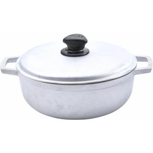 IMUSA Traditional Caldero made in Colombia with Lid, 4.8 Quart, Silver