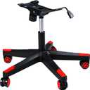 Frassie 28 Inch Nylon Gaming Office Chair Base Replacement Swivel Set Chair Base with Bottom Plate Stand Cylinder, 5 Casters